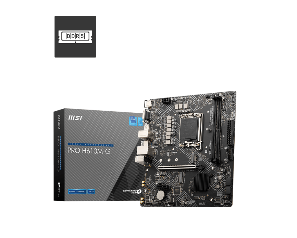 MSI Motherboard pro H610m-G DDR5 MSI Motherboard pro H610m-G DDR5